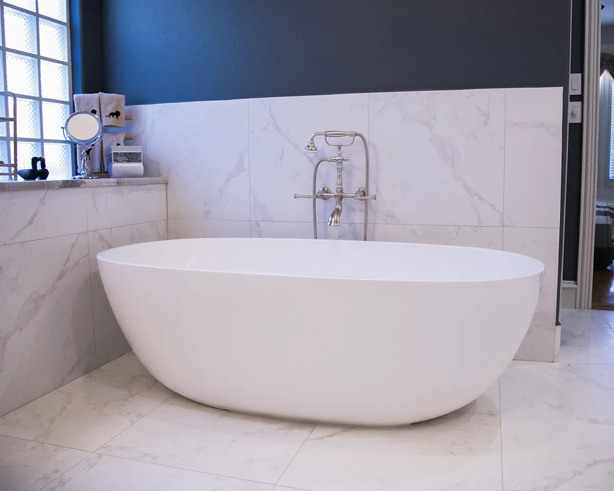 beautiful tub and tile bathroom by DWs Remodeling