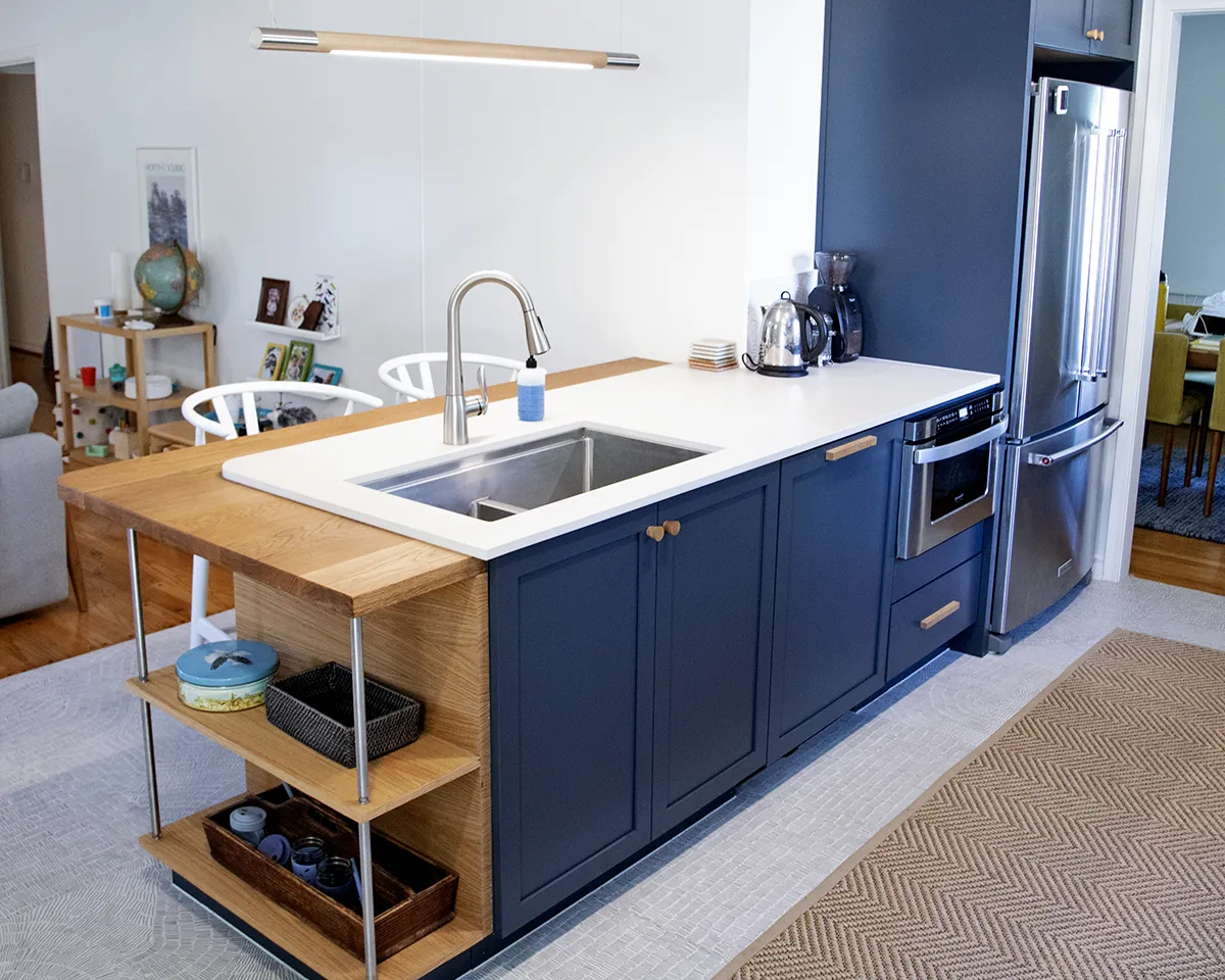 Blue Kitchen Island